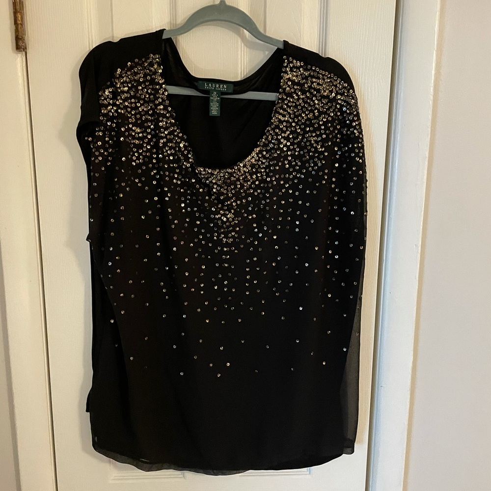 Black and Gold Ralph Lauren Top